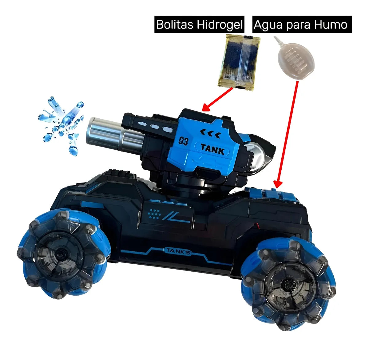 Tanque a Control Remoto Pistolas Hidrogel