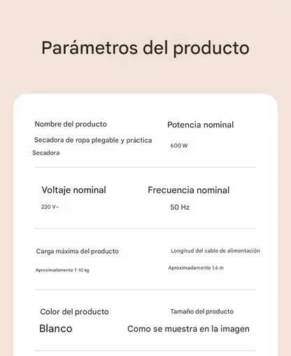Secadora Ropa Portatil